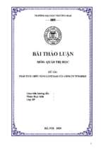 Thảo luận nhóm tmu quản trị học phân tích chức năng lãnh đạo của công ty vinamilk