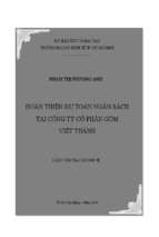 Hoàn thiện dự toán ngân sách tại công ty cp gốm việt thành