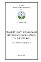Nhận diện loài vi khuẩn qua ảnh hiển vi quang học bằng mạng trí tuệ nhân tạo