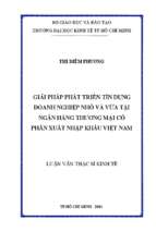 Giải pháp phát triển tín dụng doanh nghiệp nhỏ và vừa tại ngân hàng tmcp xuất nhập khẩu việt nam