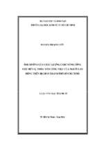 ảnh hưởng của chất lượng cuộc sống công việc đến sự thỏa mãn công việc của người lao động trên địa bàn tphcm