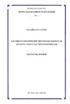 Các nhân tố ảnh hưởng đến tiến độ hoàn thành dự án xây dựng cơ bản ở các tỉnh thành phía nam