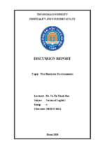 Thảo luận nhóm tmu discussion report the business environment