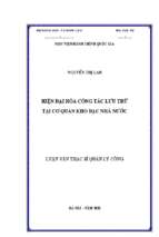 Hiện đại hóa công tác lưu trữ tại cơ quan kho bạc nhà nước