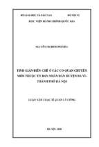 Tinh giản biên chế ở các cơ quan chuyên môn thuộc ủy ban nhân dân huyện ba vì,thành phố hà nội