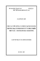 Cho vay tiêu dùng cá nhân tại ngân hàng thương mại cổ phần đầu tư và phát triển việt nam   chi nhánh bắc hải dương