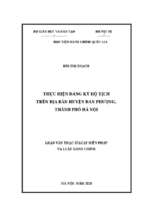 Thực hiện đăng ký hộ tịch trên địa bàn huyện đan phượng, thành phố hà nội