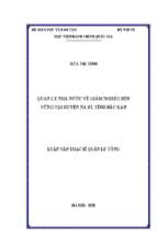 Quản lý nhà nước về giảm nghèo bền vững tại huyện na rì, tỉnh bắc kạn