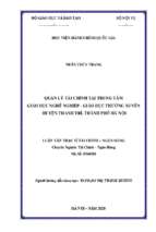 Quản lý tài chính tại trung tâm giáo dục nghề nghiệp   giáo dục thường xuyên huyện thanh trì, thành phố hà nội