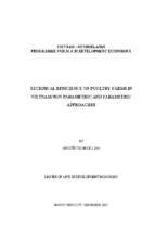 Technical efficiency of poultry farms in vietnam non parametric and parametric approaches