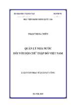 Qlnn đối với hội chữ thập đỏ việt nam