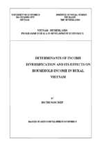 Determinants of income diversification and its effects on household income in rural vietnam