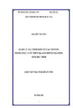 Quản lý tài chính đối với các trường trung học cơ sở trên địa bàn huyện gia bình, tỉnh bắc ninh