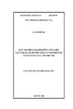 Thực thi chính sách bồi dưỡng công chức các cơ quan chuyên môn thuộc ubnd huyện thanh thủy, tỉnh phú thọ
