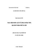 Thực hiện pháp luật về công chứng trên địa bàn thành phố hà nội