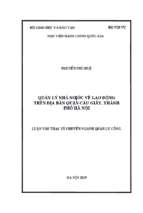 Qlnn về lao động trên địa bàn quận cầu giấy, thành phố hà nội