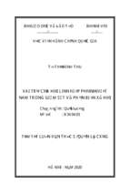 Vai trò của hội liên hiệp phụ nữ việt nam trong giám sát và phản biện xã hội tt