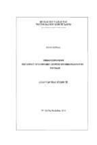 Urban expansion the effect of economic growth on urbannization in viet nam