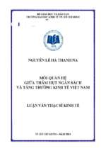 Mối quan hệ giữa thâm hụt ngân sách và tăng trưởng kinh tế việt nam