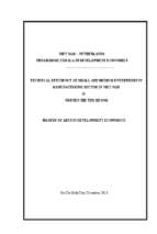 Technical efficiency of small and medium enterprises in manufacturing sector in viet nam