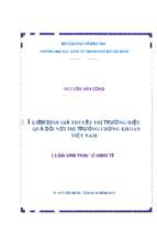 Kiểm định giả thuyết thị trường hiệu quả đối với thị trường chứng khoán việt nam