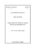 Quản lý nhà nước về dịch vụ văn hóa trên địa bàn tỉnh bình phước