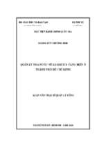 Quản lý nhà nước về logistics cảng biển ở thành phố hồ chí minh