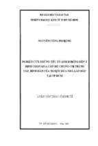 Nghiên cứu những yếu tố ảnh hưởng đến ý định chọn mua căn hộ chung cư trung cấp, bình dân của người mua nhà lần đầu tại tp. hcm