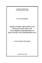 Nghiên cứu điều chế sét hữu cơ từ bentonit (trung quốc) với cetyltrimetylamoni bromua và khảo sát khả năng hập phụ phenol đỏ