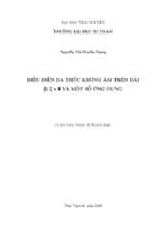 Biểu diễn đa thức không âm trên dải [0;1] x r và một số ứng dụng