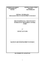 Multidimensional urban poverty estimates in vietnamese central cities