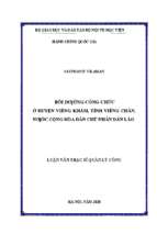 Bồi dưỡng công chức ở huyện viêng khăm, tỉnh viêng chăn, nước chdcnd lào