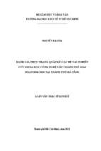 đánh giá thực trạng quản lý các đề tài nghiên cứu khoa học công nghệ cấp thành phố giai đoạn 2006 2010 tại thành phố đà nẵng