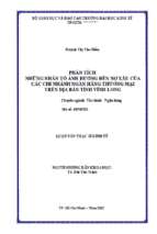 Những nhân tố ảnh hưởng đến nợ xấu của các chi nhánh ngân hàng thương mại trên địa bàn tỉnh vĩnh long