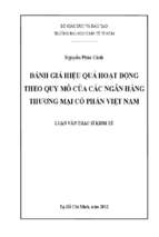 đánh giá hiệu quả hoạt động theo quy mô của các ngân hàng thương mại cổ phần việt nam