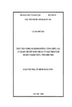 Thực thi chính sách bồi dưỡng công chức các cơ quan chuyên môn thuộc ubnd huyện thanh thủy, tỉnh phú thọ