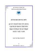 Quản trị rủi ro tín dụng tại ngân hàng thương mại cổ phần xuất nhập khẩu việt nam