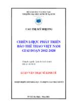 Chiến lược phát triển báo thể thao việt nam giai đoạn 2012 2020