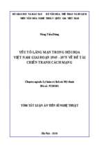 Yếu tố lãng mạn trong tác phẩm hội họa việt nam giai đoạn 1945   1975 về đề tài chiến tranh cách mạng tt