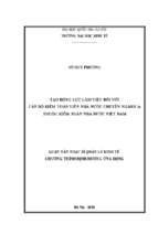 Tạo động lực làm việc đối với kiểm toán viên nhà nước chuyên ngành ia thuộc kiểm toán nhà nước ở việt nam