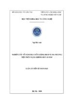 Nghiên cứu về đảm bảo chất lượng dịch vụ đa phương tiện trên mạng không dây ad hoc.