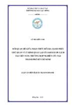 Mối quan hệ giữa nhận thức rủi ro, hạnh phúc chủ quan và ý định quay lại của khách du lịch tại việt nam trường hợp nghiên cứu tại thành phố hồ chí minh