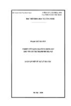 Nghiên cứu đánh giá rủi ro động đất khu vực đô thị thành phố hà nội.