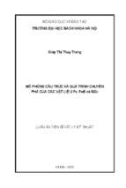Mô phỏng cấu trúc và quá trình chuyển pha của các vật liệu fe, feb và sio2