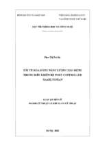 Tối ưu hoá dòng năng lượng dao động trong điều khiển hệ port controlled hamiltonian.