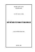 Chủ thể buộc tội trong tố tụng hình sự.