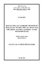 Dịch vụ công tác xã hội đối với người sử dụng ma túy từ thực tiễn các trung tâm chữa bệnh  giáo dục  lao động  xã hội thành phố hà nội tt