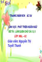 Slide bài giảng làm quen với chữ s x.ppt