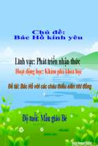Slide bài giảng khám phá khoa học bác hồ kính yêu (3 tuổi).ppt