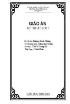 Giáo án mĩ thuật 7   ki i trọn bộ mới nhất